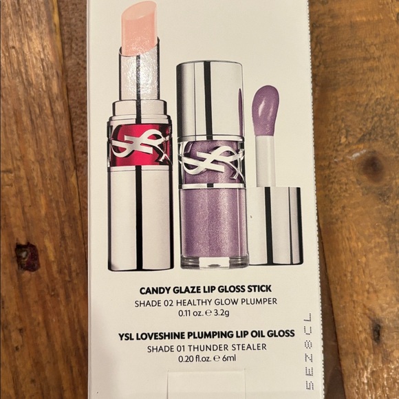 Yves Saint Laurent  2 pc kit lip oil and lip gloss stick plumping oil lip gloss - Picture 2 of 3